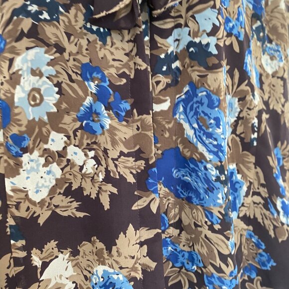 Coldwater Creek Floral Print Tunic Blouse Long‎ Sleeve Shirt Plus Size 1X - Picture 4 of 9